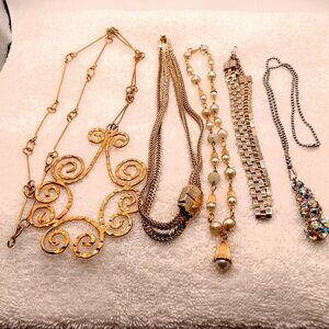 Necklaces, Items # A-398-A-402 ,. wt.  134 grams